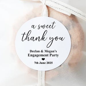 Personalised Engagement Party Stickers For Favours A Sweet Thank You