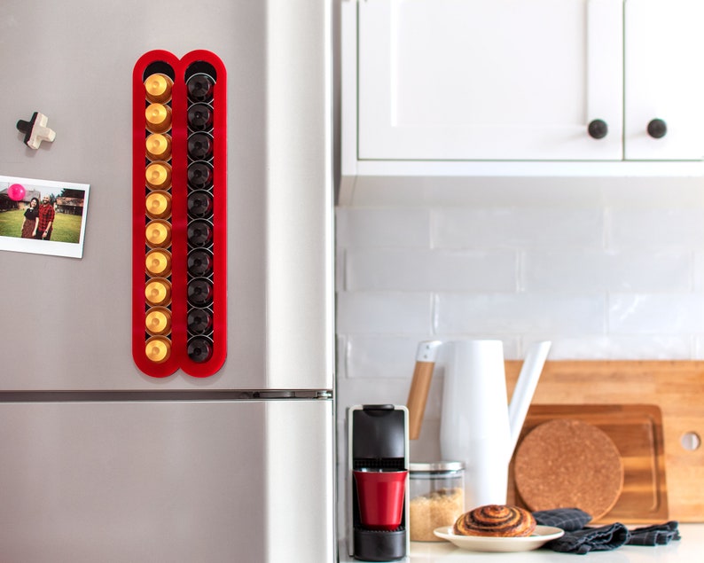 Coffee Pod Holder Red Fridge Nespresso Original 20 Etsy Israel