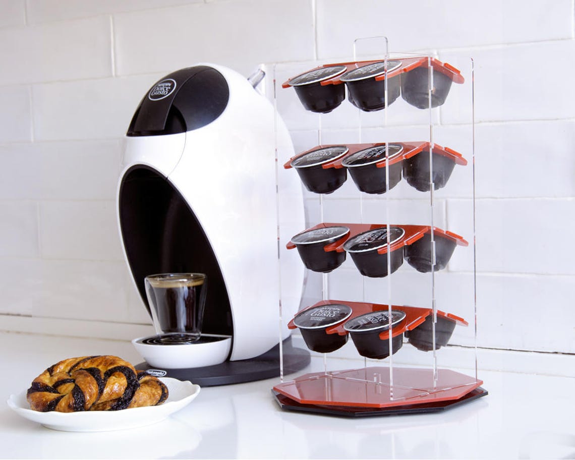 Red Dolce Gusto Coffee Pod Holder Clear Rotate Carousel Etsy