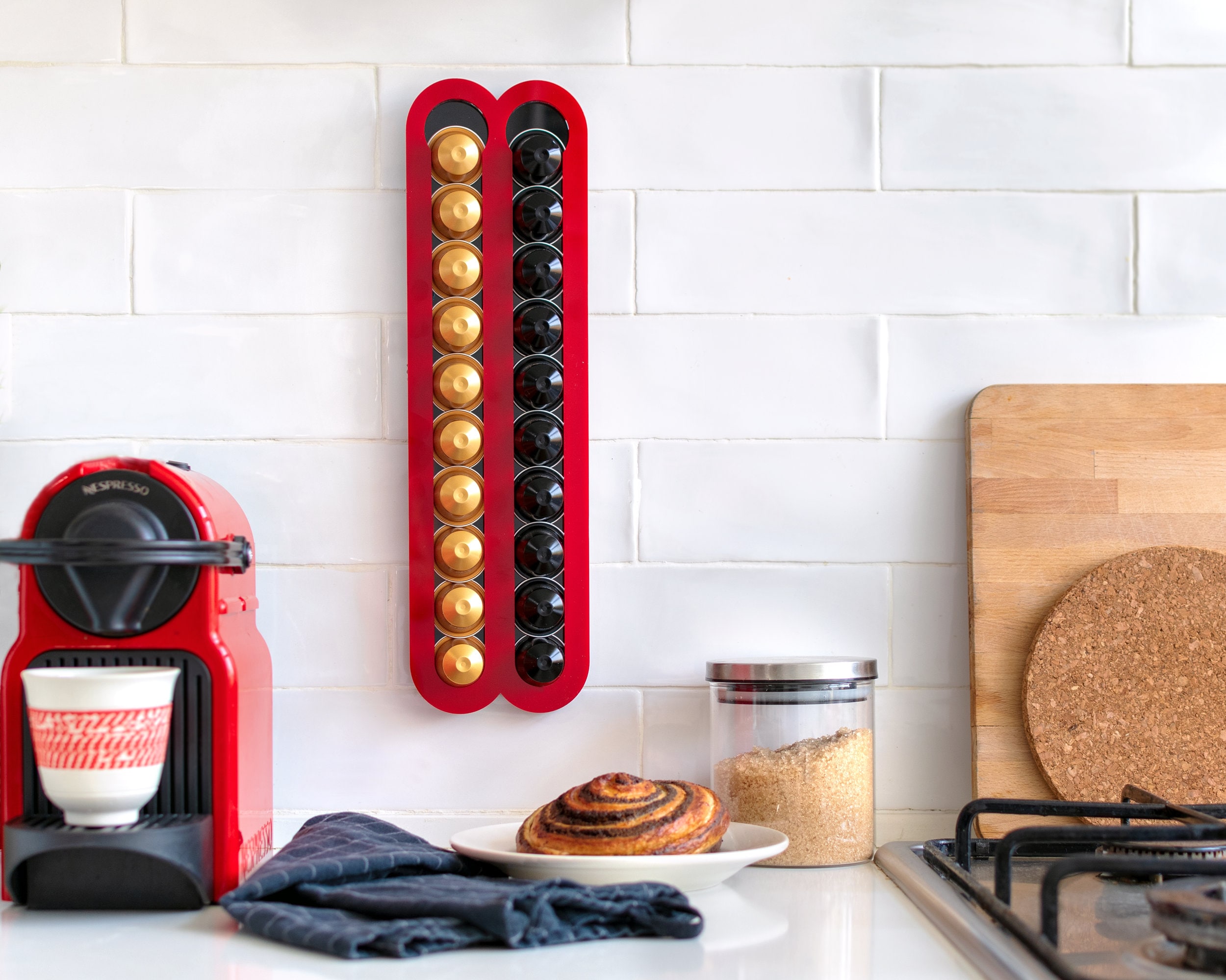 Coffee Pod Holder Red Fridge Nespresso Original 20 Etsy Israel