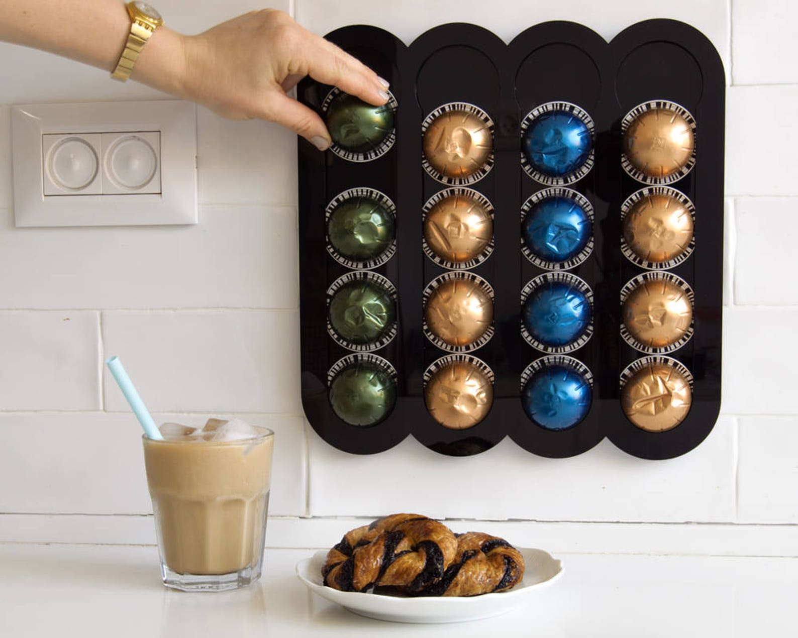 White Nespresso Vertuoline Coffee Pod Holder Flat 16 Vertuo Etsy