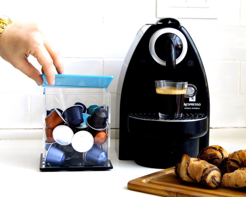 White Nespresso Original Capsules Holder Box Clear Coffee Pod Etsy