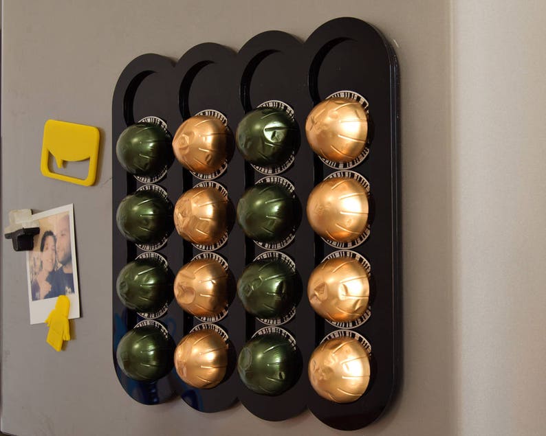 Black Nespresso Vertuoline Coffee Pod Holder Flat 16 ...