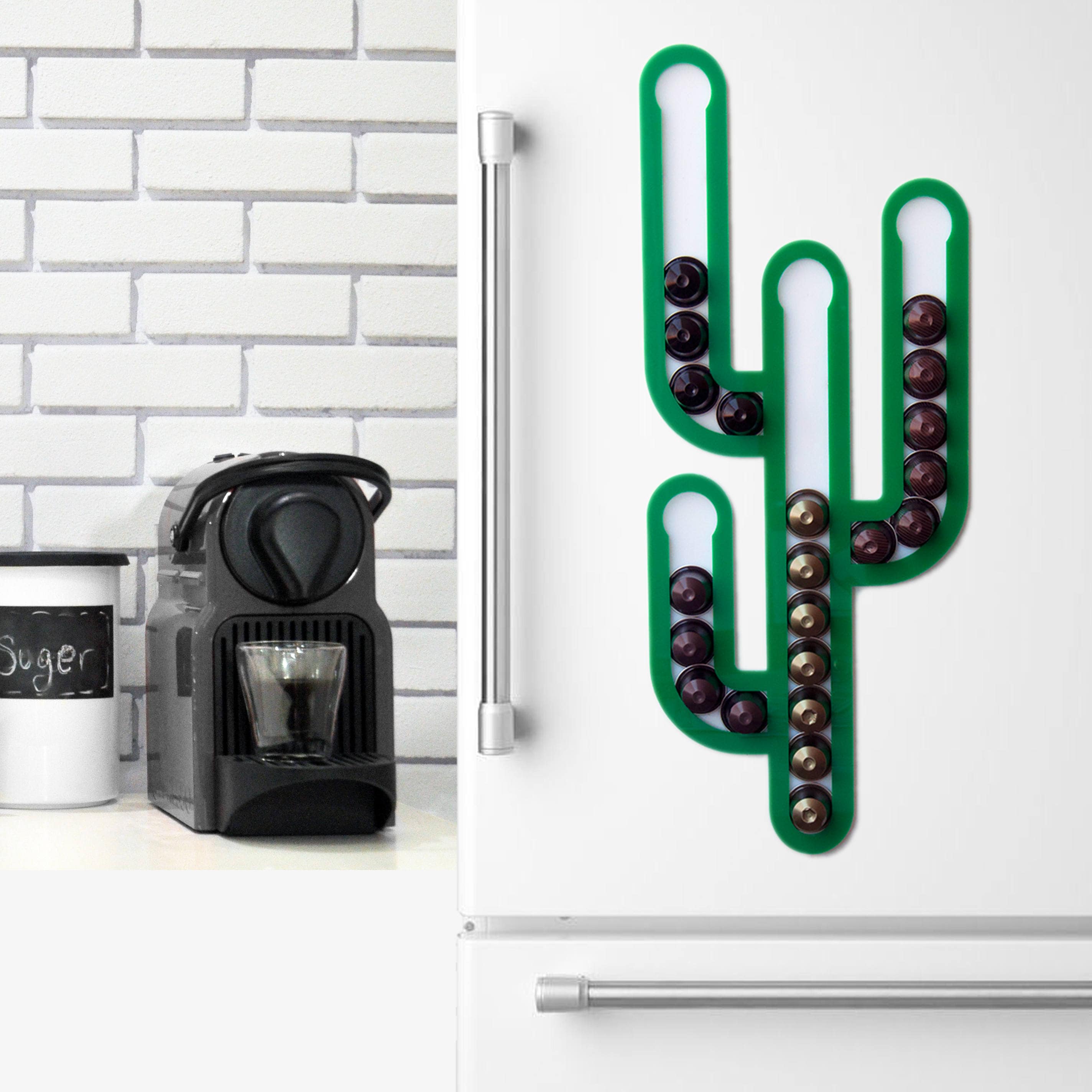 Green Cactus Nespresso Capsule Coffee Pod Holder Wall Mount Etsy