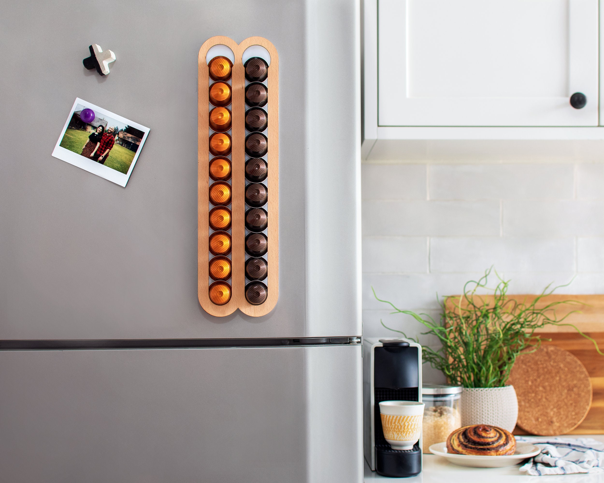 Oak Wood Coffee Pod Holder Fridge Nespresso Original Etsy