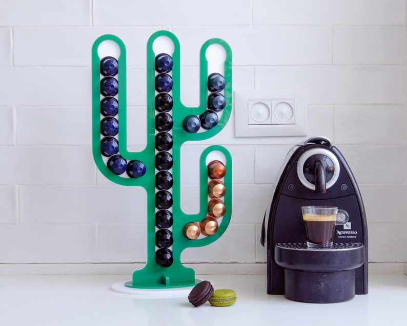 Green Cactus Nespresso Original Capsules Holder 35 Coffee Pod Etsy Israel