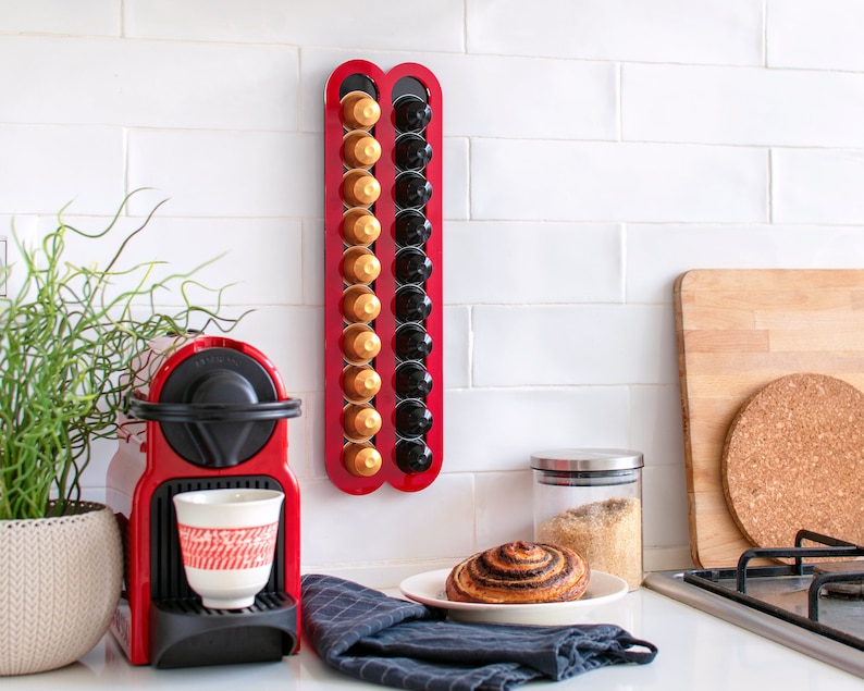 Coffee Pod Holder Red Fridge Nespresso Original 20 Etsy Israel