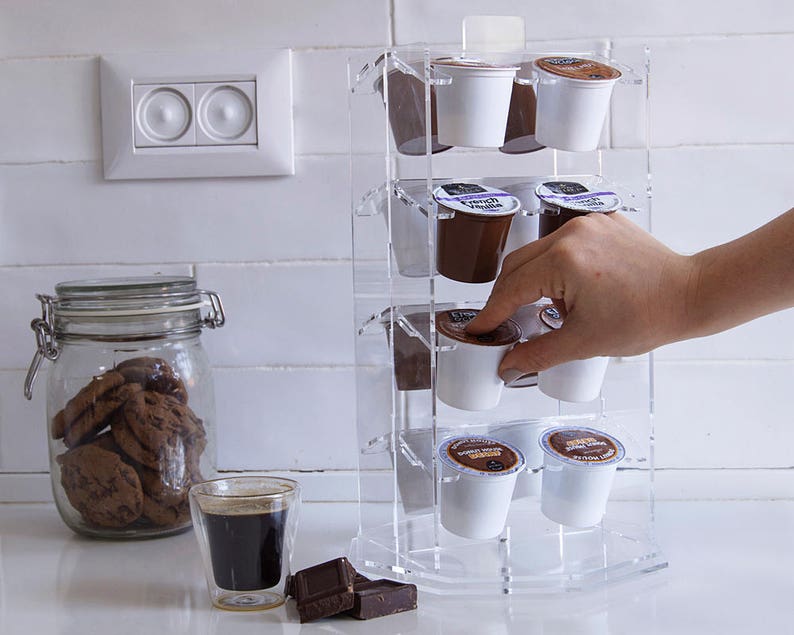 Clear Keurig Coffee Pod Holder Rotate KCup Carousel Capsule Etsy