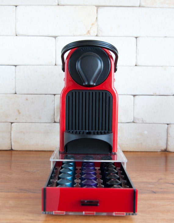 Red Nespresso Original Capsules Drawer 21 Coffee Pod Holder Etsy