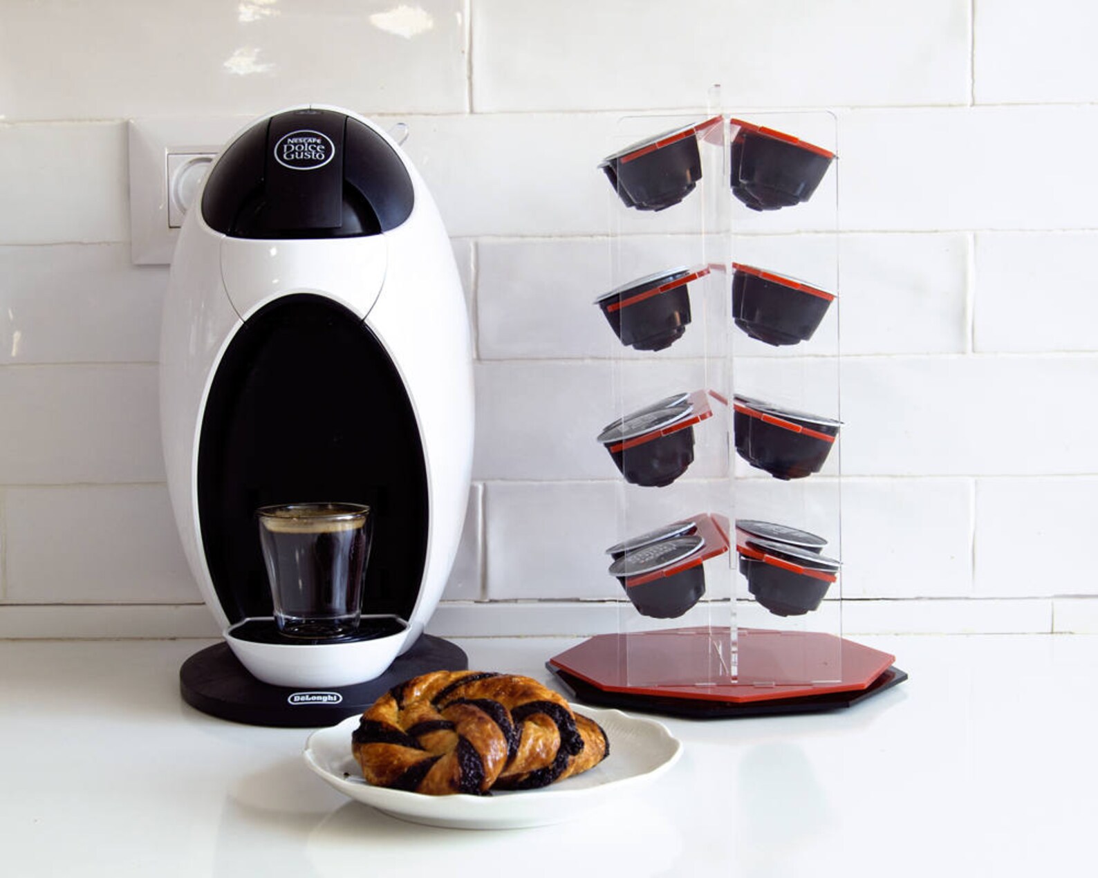 Red Dolce Gusto Coffee Pod Holder Clear Rotate Carousel Etsy Israel