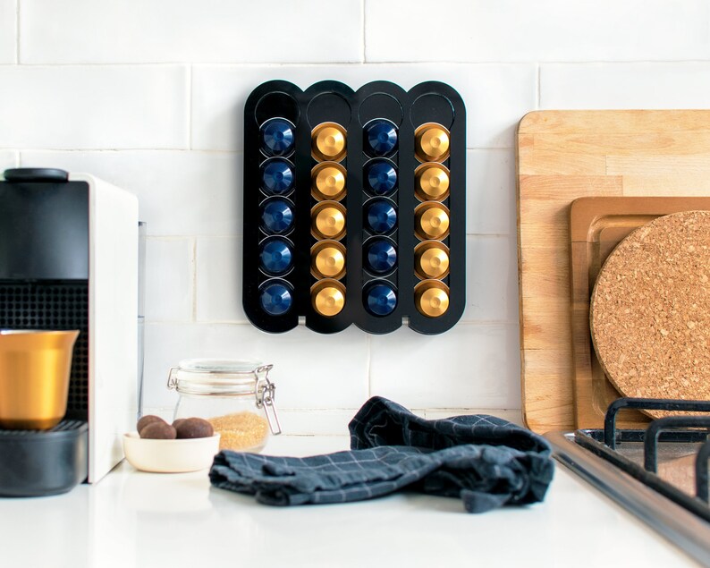 Coffee Pod Holder Black Fridge Nespresso Original 20 Etsy Israel
