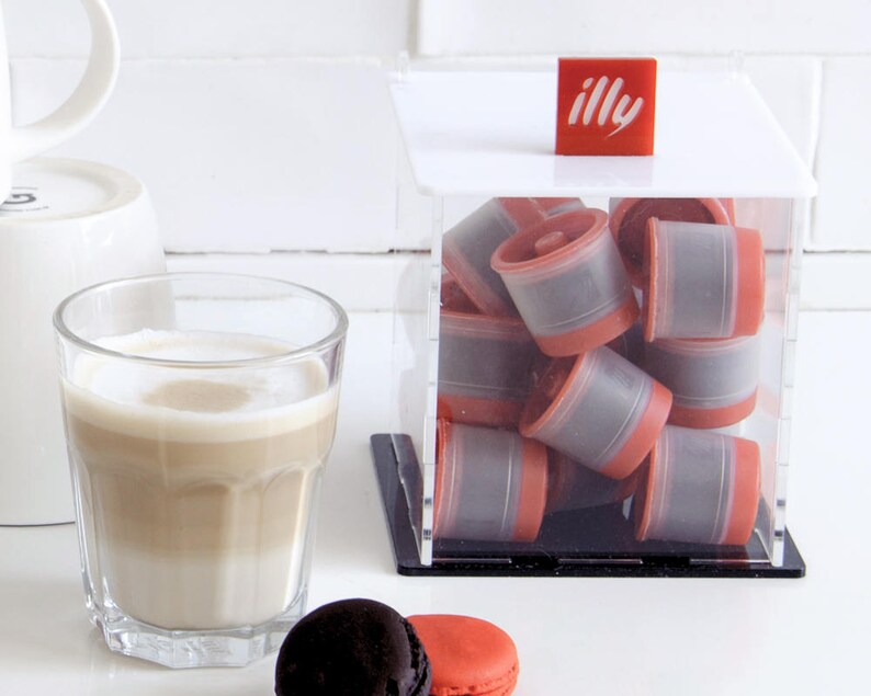 White Illy Capsules Holder Box Clear Iperespresso Coffee Pod Etsy