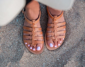 Women Leather Gladiator Sandals 61