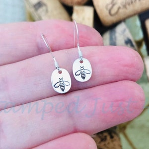 Sterling Silver Bee Earrings, Bee Earrings, Bee jewelry, Bee Gift,