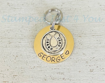 Personalized Brass Bridle Tag: Hand Stamped Horse Charm