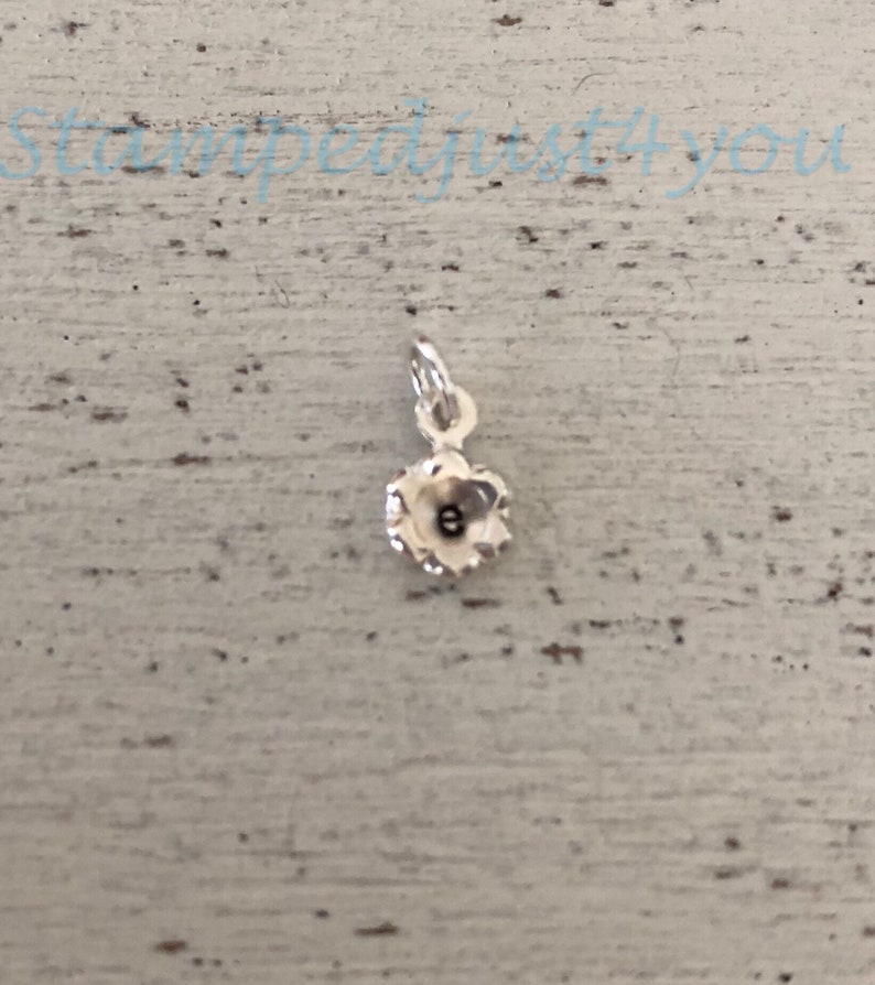 Sterling Silver Initial Flower Charm
