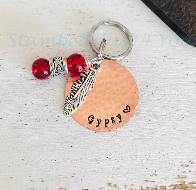 Personalized Horse Bridle Tag: Hand Stamped Copper Charm image 13