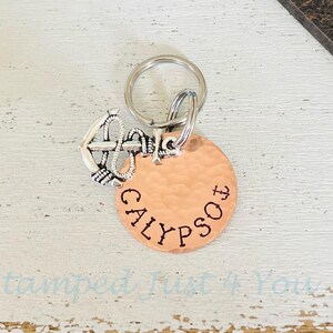 Personalized Horse Bridle Tag: Hand Stamped Copper Charm image 3