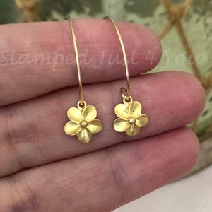 Plumeria Flower Earrings, Plumeria Jewelry, Flower Charms, Sterling silver Plumeria Flower Earrings, Gold Filled Plumeria Earrings