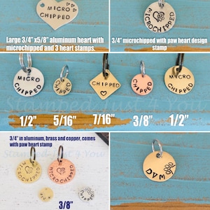 Micro Chipped Pet Tag, Micro chipped dog tag add-on, microchip cat tag, Microchipped pet charm, Microchipped Pet Tag,  Dog Tag