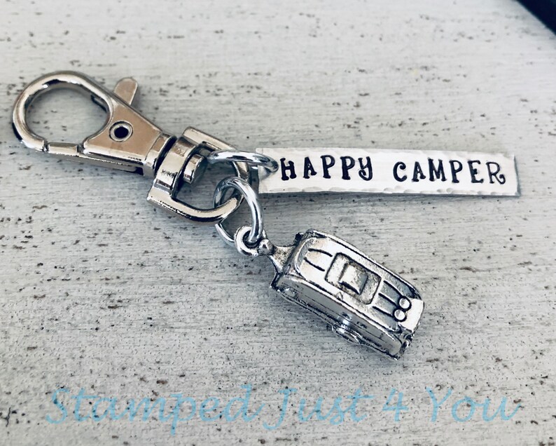 Personalized Camper Keychain Retirement Gift Camper Etsy