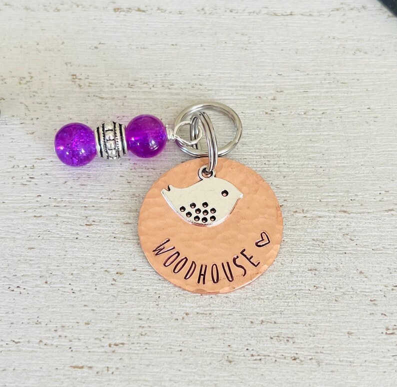 Personalized Horse Bridle Tag: Hand Stamped Copper Charm image 10