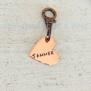 Personalized Handstamped Bridle name tag, Bridle Charm, Large Dog ID Tag, Saddle Tag, KeyChain, Pet ID Tags