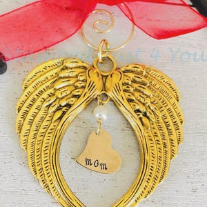 Custom Remembrance Christmas ornament, Loss of Loved One Christmas Ornament, Angel Wings Christmas Ornament, Memorial Ornament