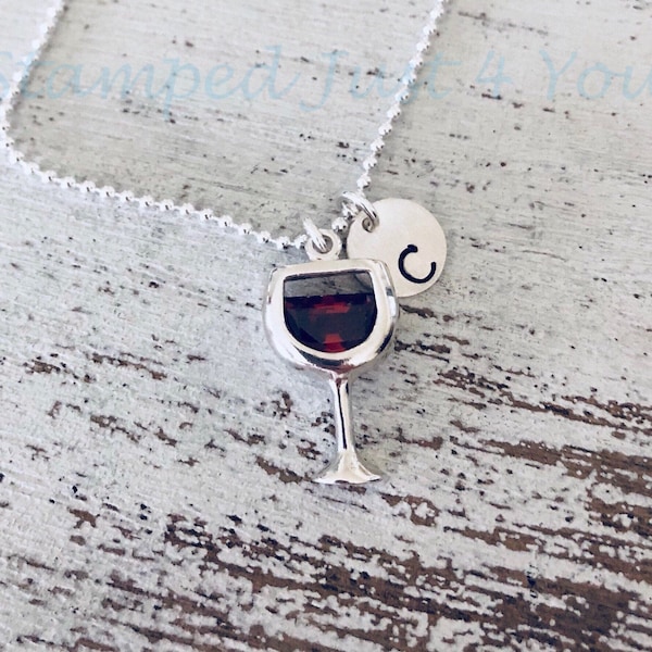 Wine Glass Necklace Etsy