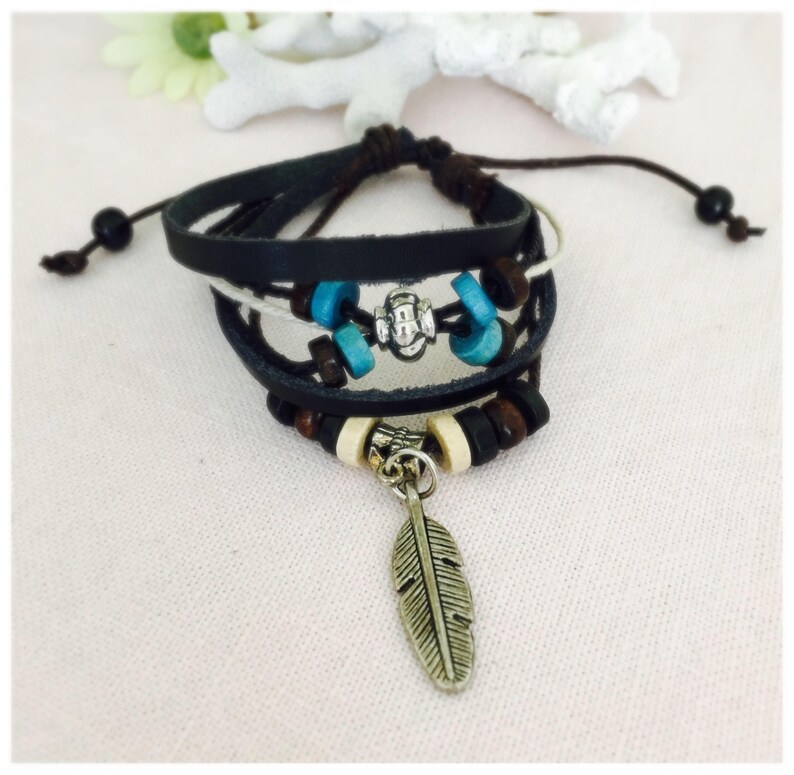 Was 12.99 Now 7.49 Charm Faux Leather Bracelets SALE!
