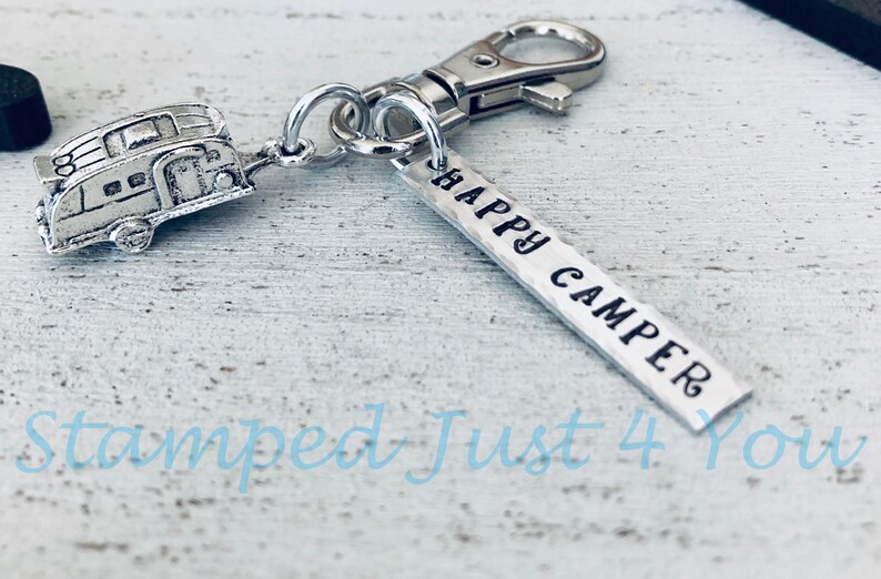 Personalized Camper Keychain Retirement Gift Camper Etsy