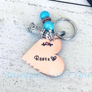 Personalized Copper Heart Bridle Tag: Hand Stamped Horse Charm image 9