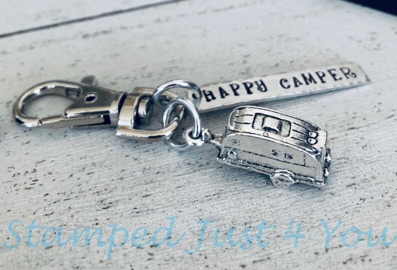Personalized Camper Keychain Retirement Gift Camper Etsy