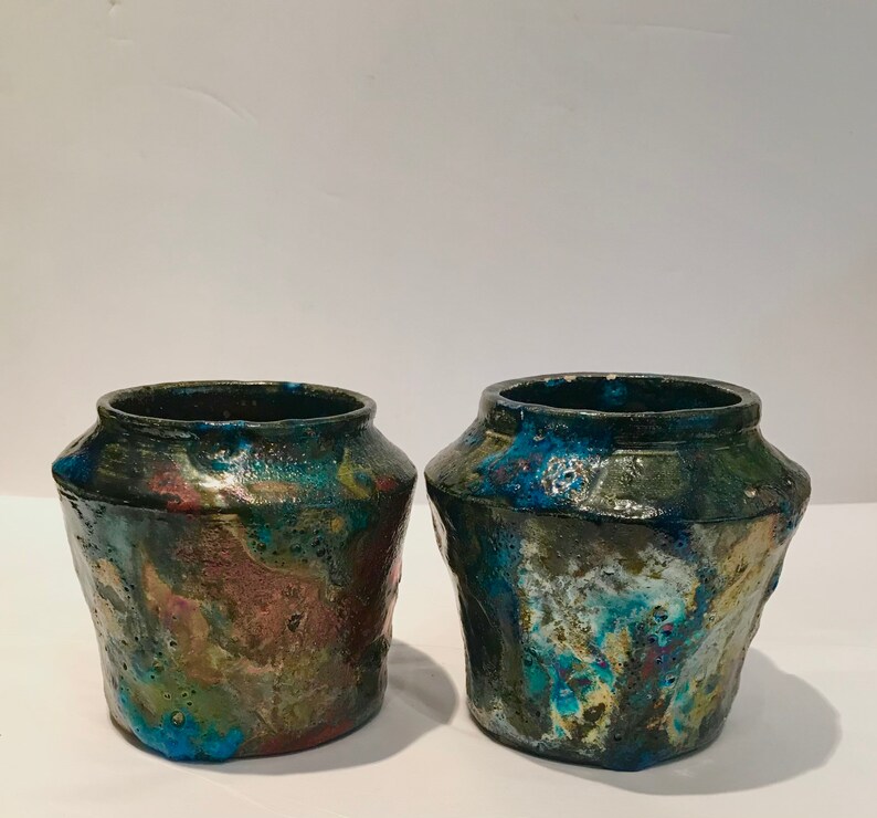 Drips Lava Pottery Vases Luminous Art Pottery Vases Dips Craters Primitive Pottery