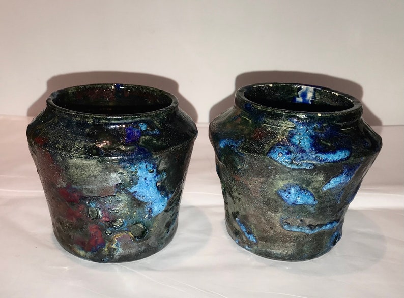 Drips Lava Pottery Vases Luminous Art Pottery Vases Dips Craters Primitive Pottery
