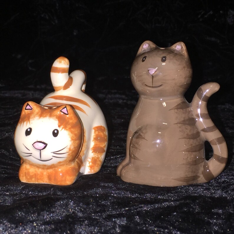 Salt and Pepper Shaker Set Patchwork Puppy and Patched up Kitty Set