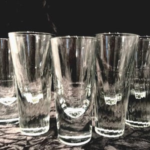 Vintage Italian Whiskey Glasses: Weighted Crystal Barware, Set of Five