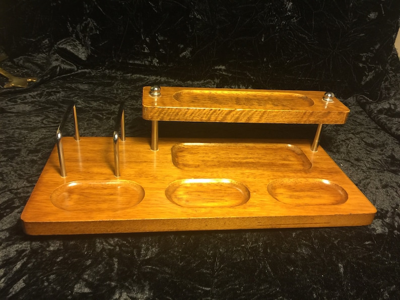 Gentleman's Wooden Dresser Valet Tray 2 Tier Masculine Set Etsy Australia