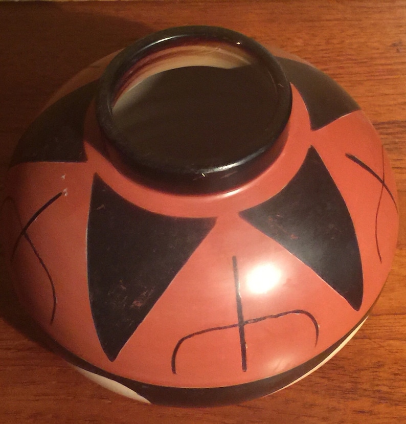 Native American Acoma Vase in Bold Bright Hand Painted Colors Acoma Pueblo