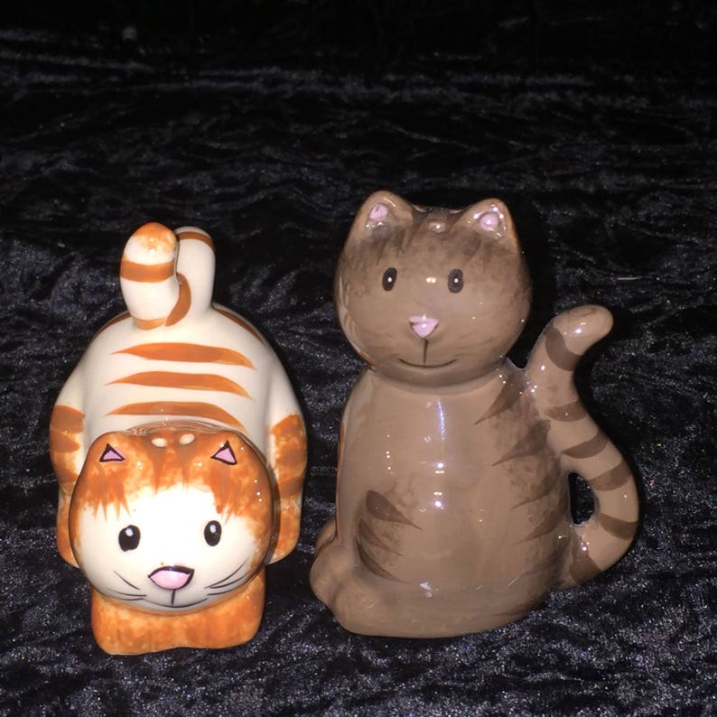 Salt and Pepper Shaker Set Patchwork Puppy and Patched up Kitty Set