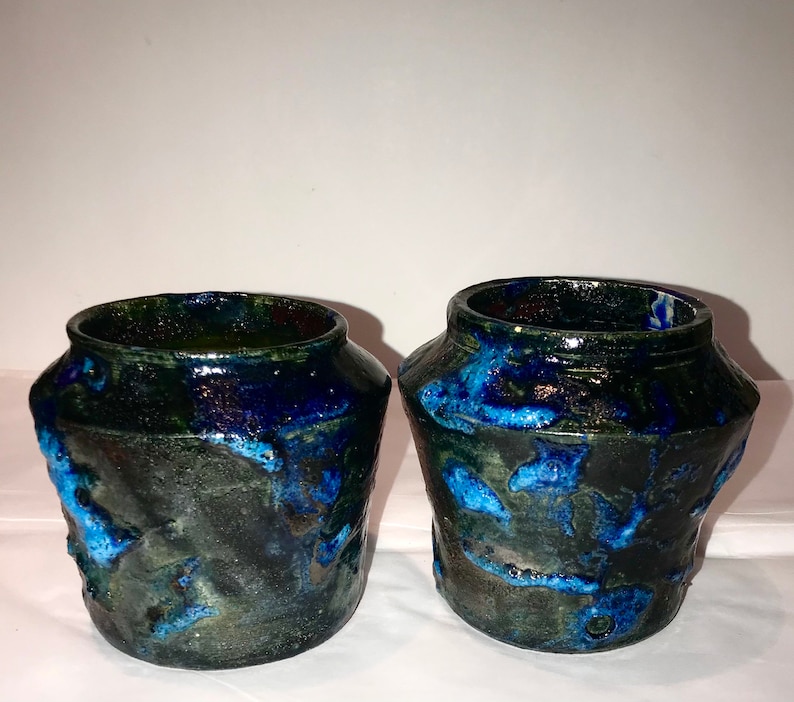 Drips Lava Pottery Vases Luminous Art Pottery Vases Dips Craters Primitive Pottery