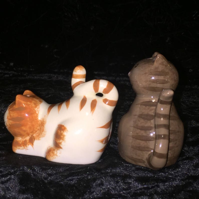 Salt and Pepper Shaker Set Patchwork Puppy and Patched up Kitty Set