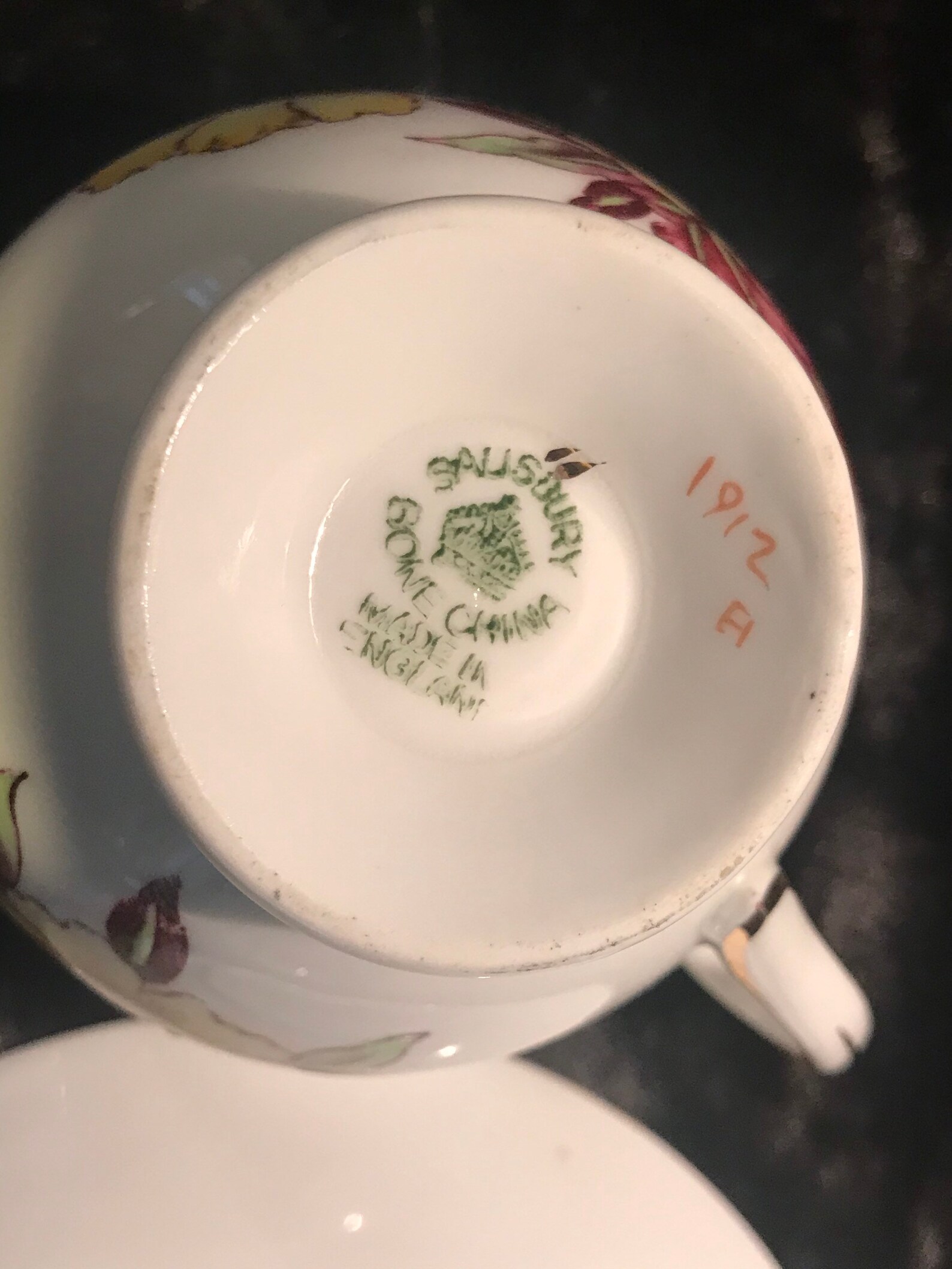 Salisbury Bone China Made in England Marked With Crown and Etsy
