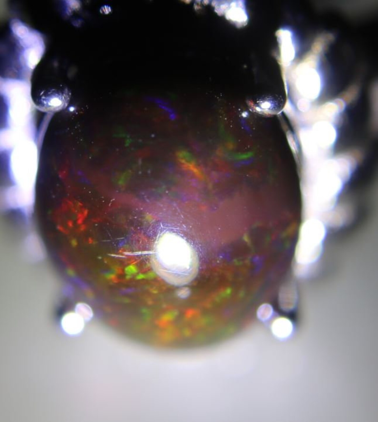 Chocolate Opal 3.05ct Platinum Finish Solid 925 Sterling Etsy
