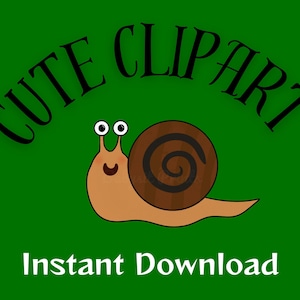 Clipart mignon d'un escargot. Téléchargements JPEG et PNG. Un arrière-plan blanc uni ou un arrière-plan transparent. Dessiné à la main par nos soins numériquement.