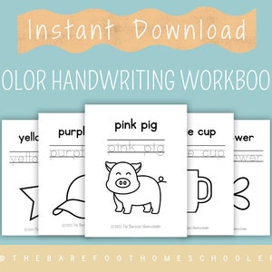 Early Elementary Color Handwriting Workbook