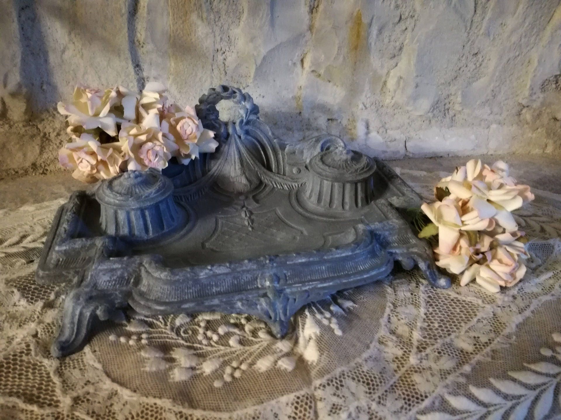 Très Joli Encrier Fin Xix Siècle.