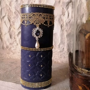 Scheherazade, blue and gold candle