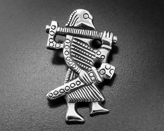 Klahammar Viking warrior silver pendant