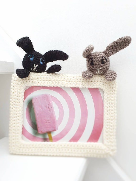 Personalised picture frame with bunny / Bunny picture frame / Etsy
